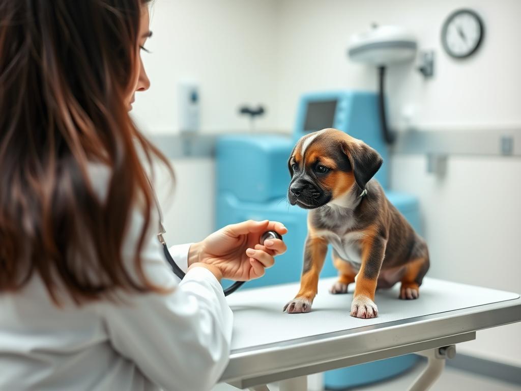Veterinarian-examining-a-puppy-during-first-vet-visit - Houston Vets The First Vet Visit